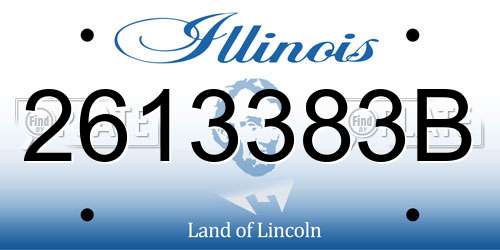 2613383B Illinois License Plate