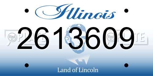 2613609 Illinois License Plate