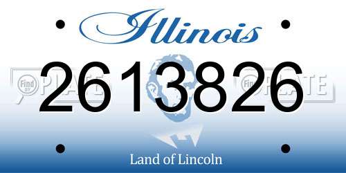 2613826 Illinois License Plate