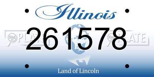 261578 Illinois License Plate