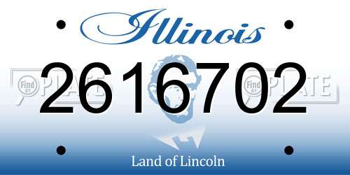 2616702 Illinois License Plate