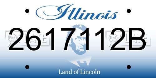 2617112B Illinois License Plate