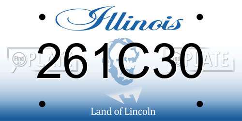 261C30 Illinois License Plate