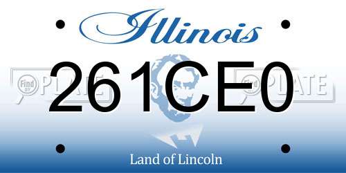 261CE0 Illinois License Plate