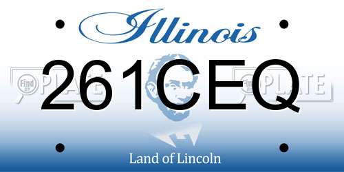 261CEQ Illinois License Plate