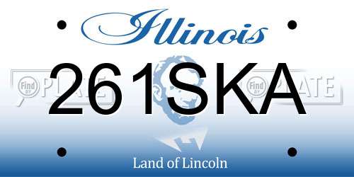 261SKA Illinois License Plate