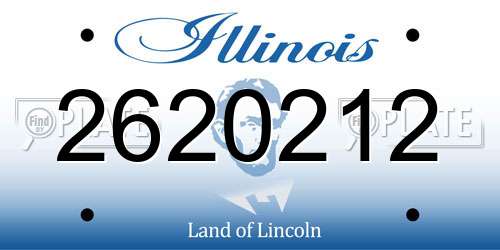 2620212 Illinois License Plate