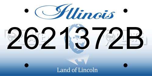 2621372B Illinois License Plate