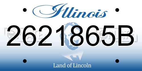 2621865B Illinois License Plate
