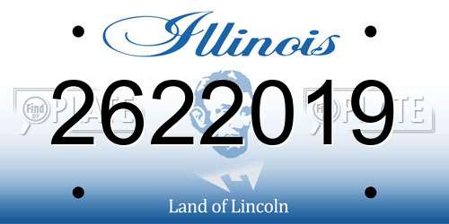 2622019 Illinois License Plate