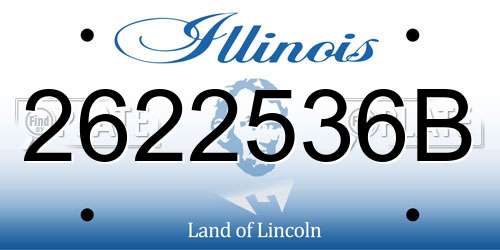 2622536B Illinois License Plate