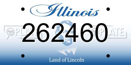 262460 Illinois License Plate