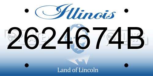 2624674B Illinois License Plate
