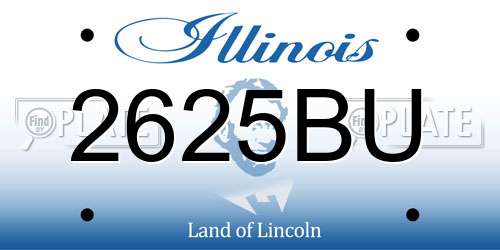 2625BU Illinois License Plate