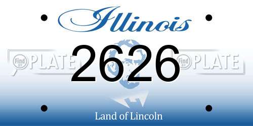 2626 Illinois License Plate