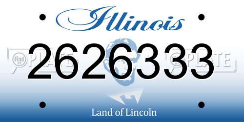 2626333 Illinois License Plate