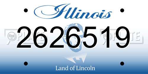 2626519 Illinois License Plate