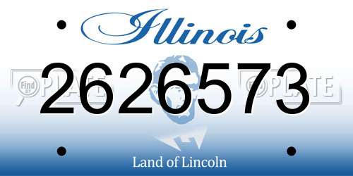 2626573 Illinois License Plate