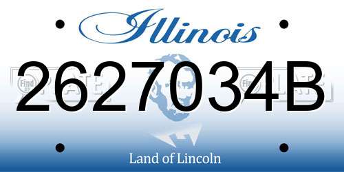 2627034B Illinois License Plate