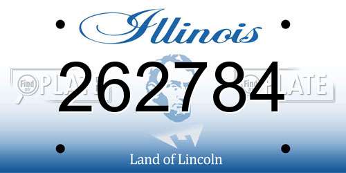262784 Illinois License Plate