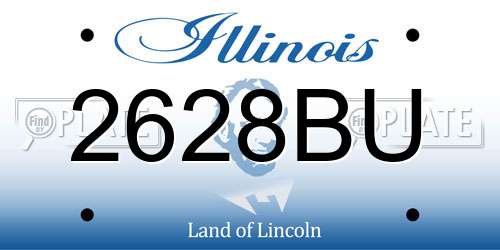 2628BU Illinois License Plate