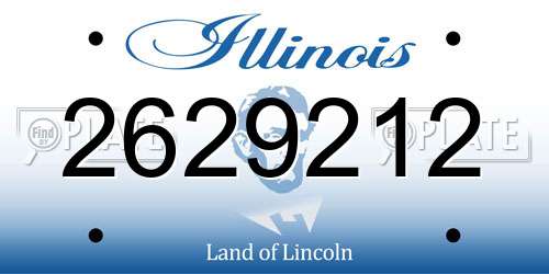 2629212 Illinois License Plate