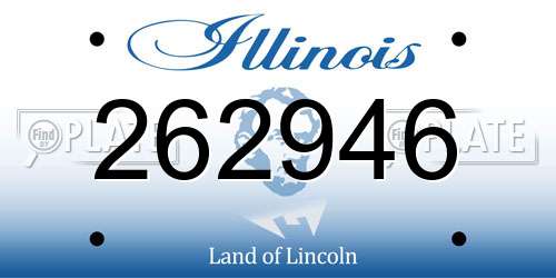 262946 Illinois License Plate
