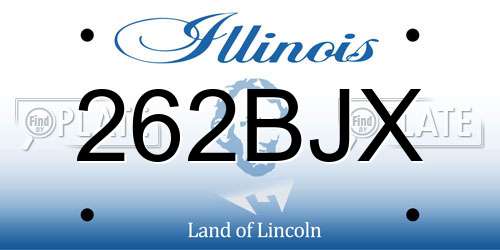 262BJX Illinois License Plate