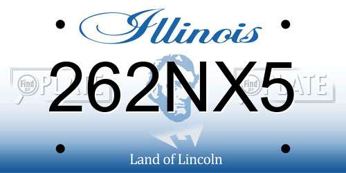 262NX5 Illinois License Plate