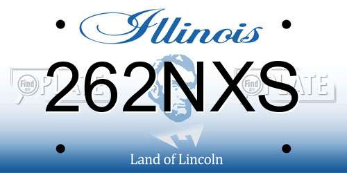 262NXS Illinois License Plate