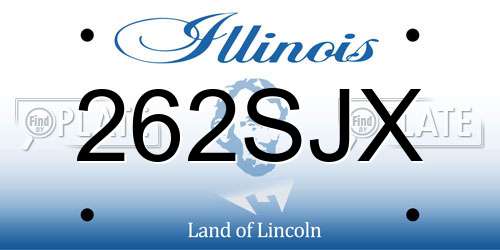262SJX Illinois License Plate