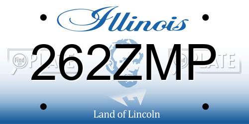 262ZMP Illinois License Plate