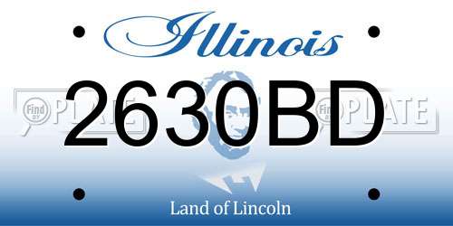 2630BD Illinois License Plate