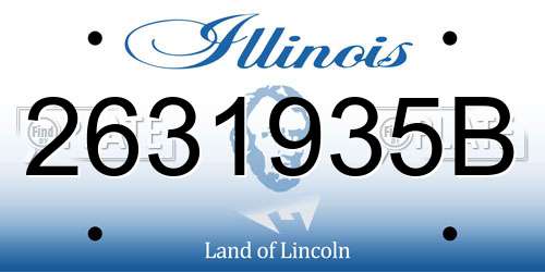 2631935B Illinois License Plate