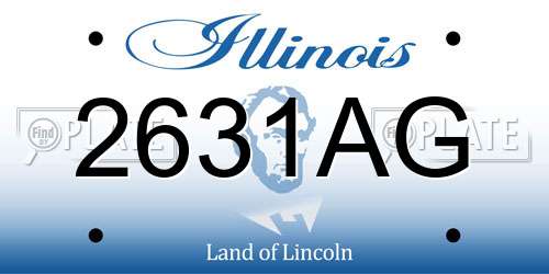2631AG Illinois License Plate