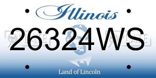26324WS Illinois License Plate