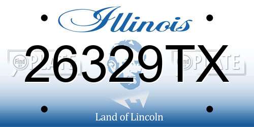 26329TX Illinois License Plate
