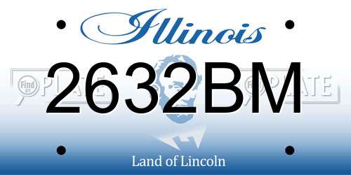 2632BM Illinois License Plate