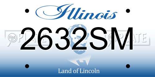 2632SM Illinois License Plate