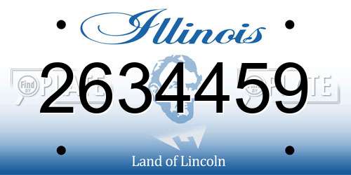 2634459 Illinois License Plate