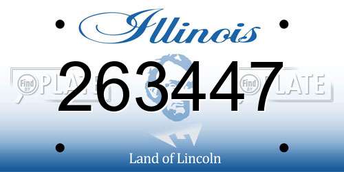 263447 Illinois License Plate