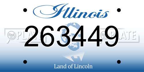 263449 Illinois License Plate