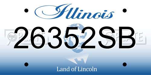 26352SB Illinois License Plate