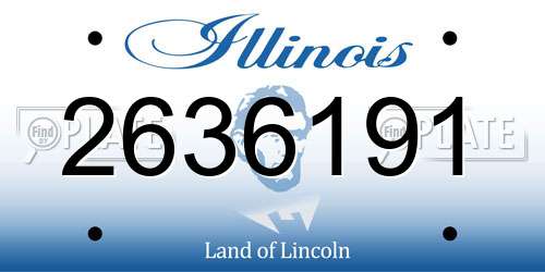 2636191 Illinois License Plate