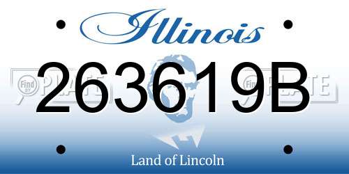 263619B Illinois License Plate