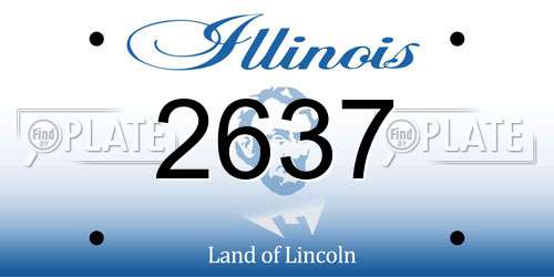 2637 Illinois License Plate