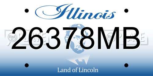 26378MB Illinois License Plate