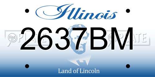 2637BM Illinois License Plate