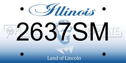 2637SM Illinois License Plate