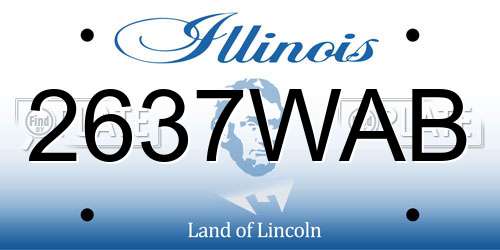 2637WAB Illinois License Plate